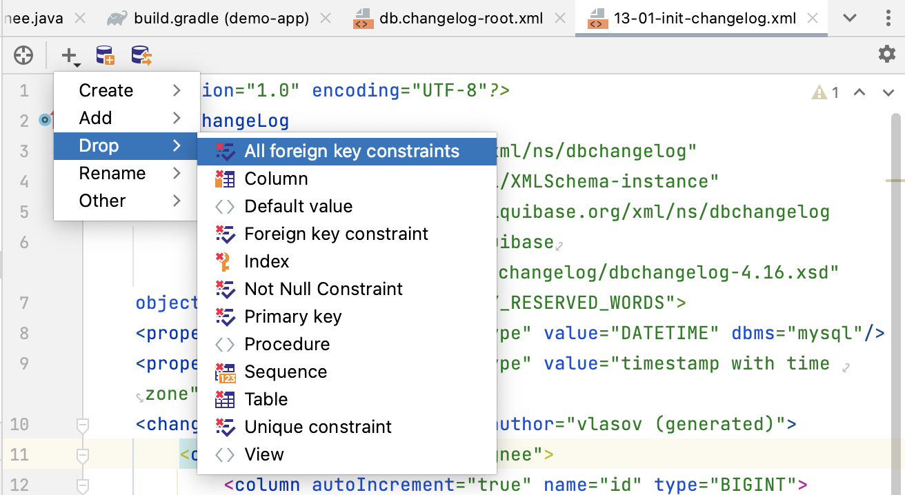 jpa-palette-db-actions