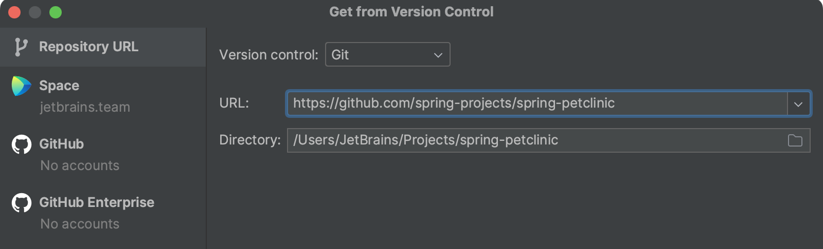 Getting a project from GitHub