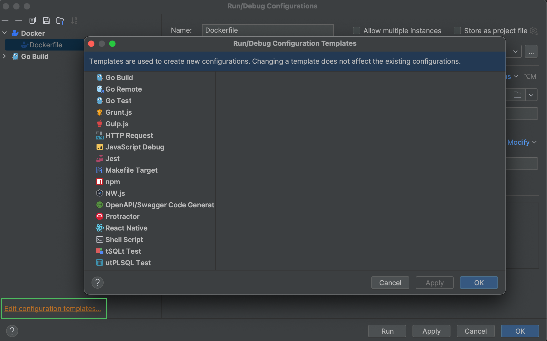 Run/debug configurations | GoLand Documentation