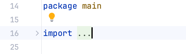 Code folding options: Imports