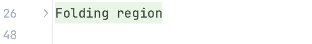 Code folding options: Custom folding regions
