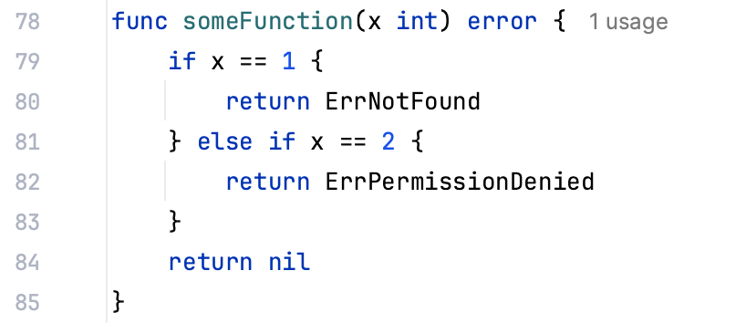 Code folding options: Single-line return statements