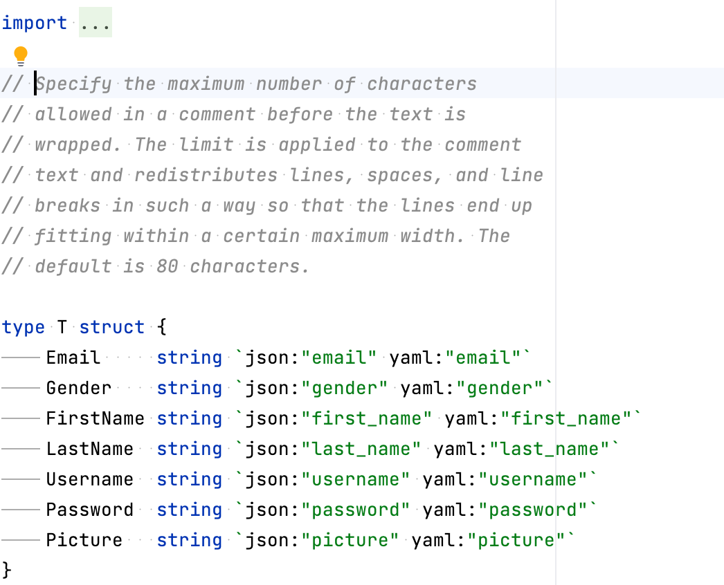 Column width for Fill paragraph