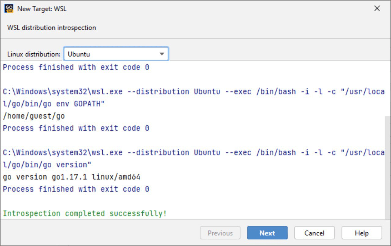 introspection of wsl target