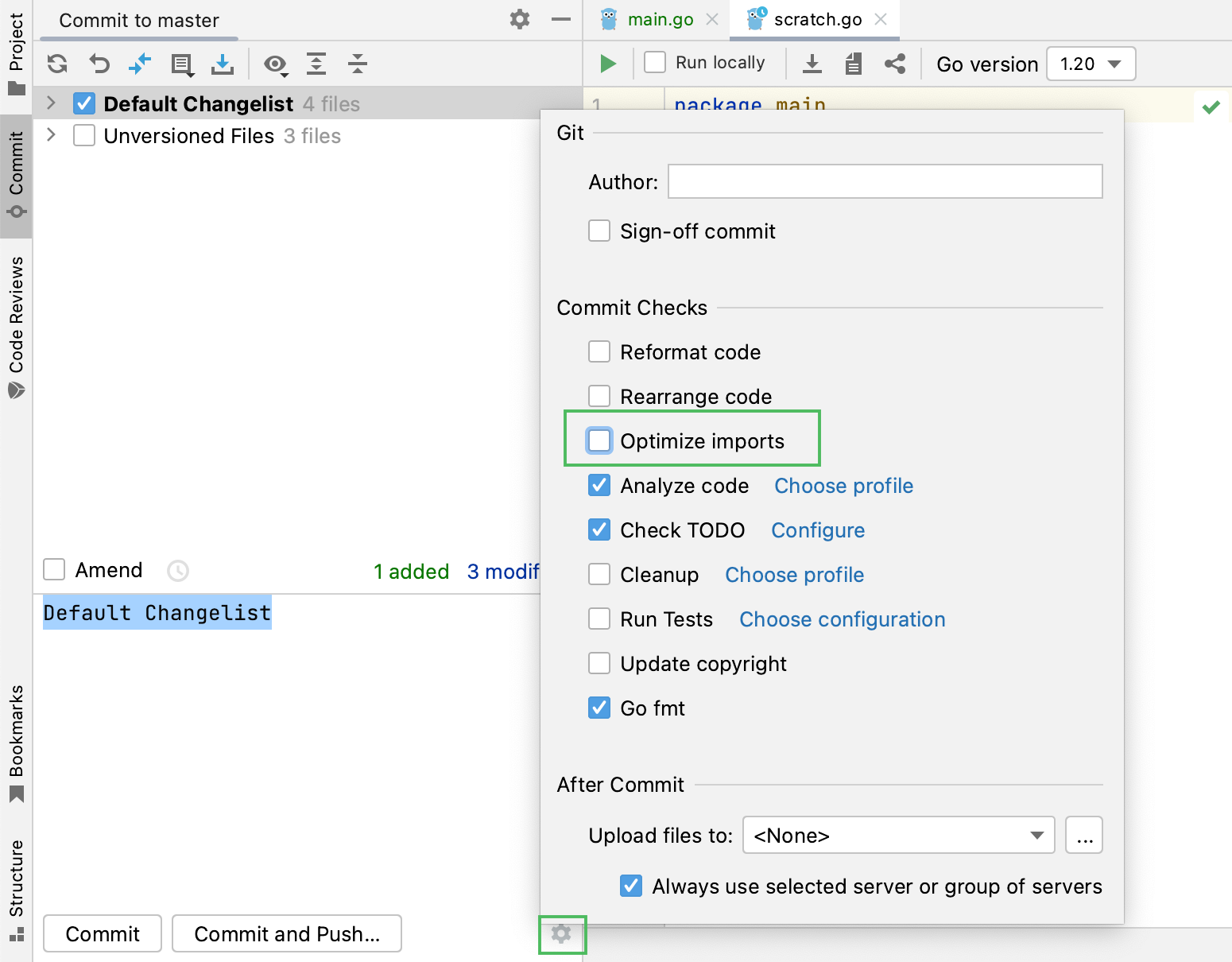 Optimize imports before commit