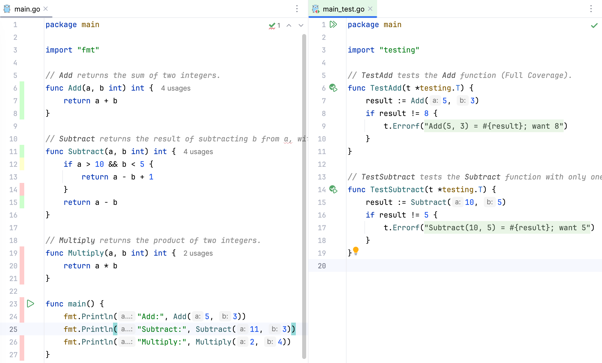 Read code coverage results