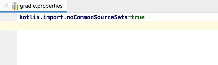 the gradle.properties file