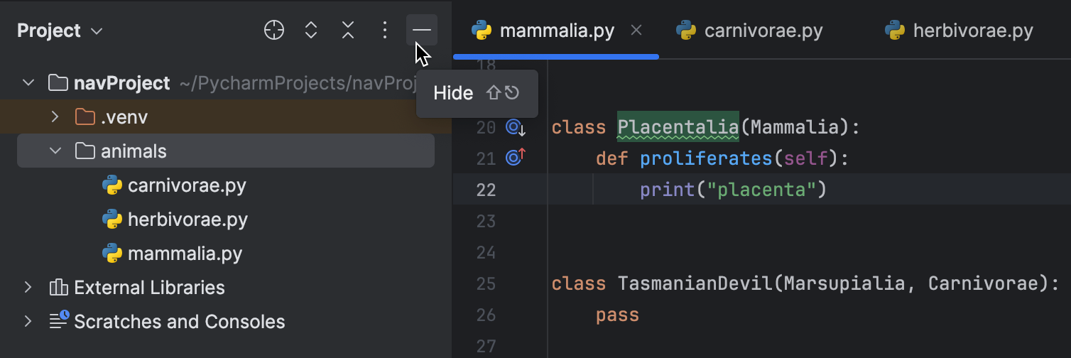 Part 4. Use the navigation bar PyCharm Documentation