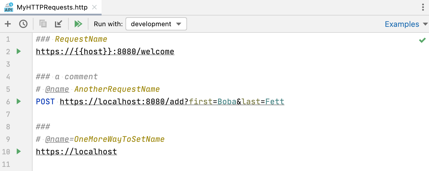 Exploring the HTTP request syntax | IntelliJ IDEA Documentation