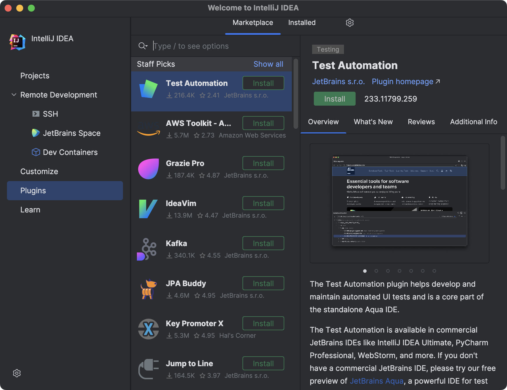 Install additional plugins