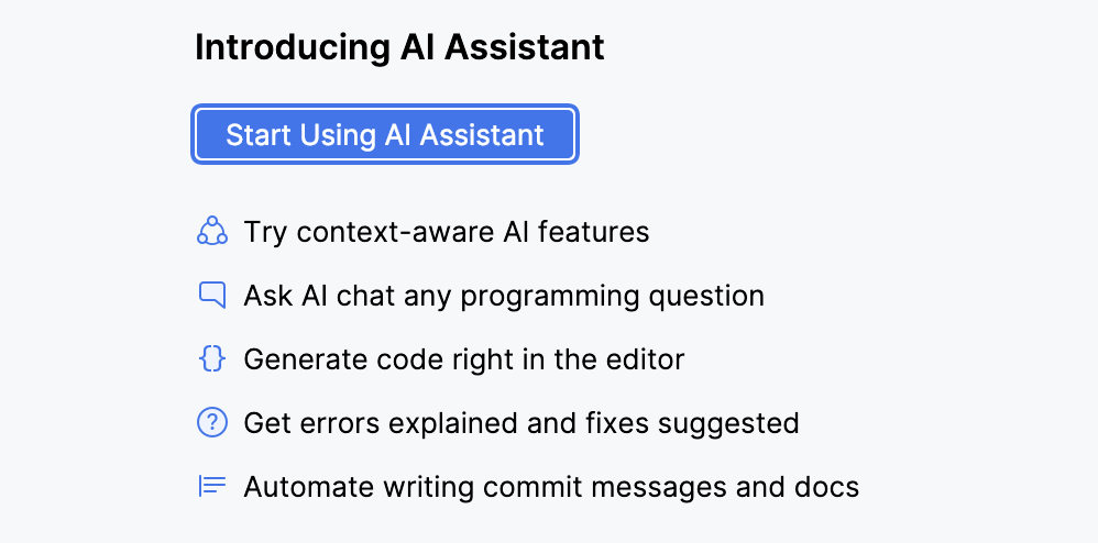 Start using AI Assistant