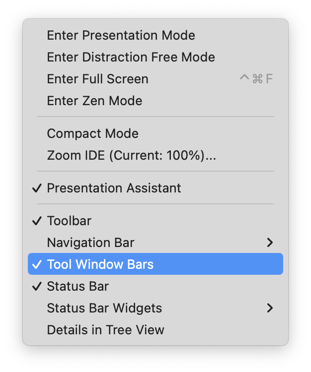 Menus and toolbars  IntelliJ IDEA Documentation