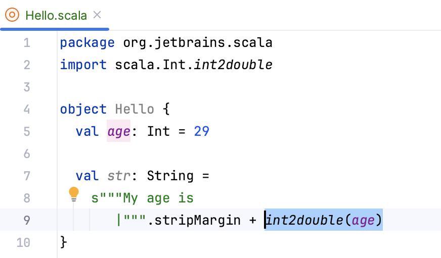 Scala features  IntelliJ IDEA Documentation