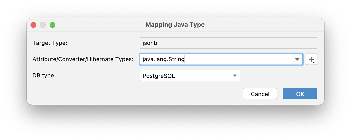 Hibernate on sale mapping types