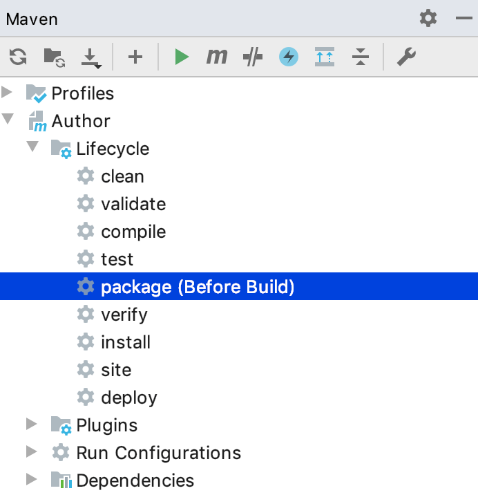 Maven plugin goals