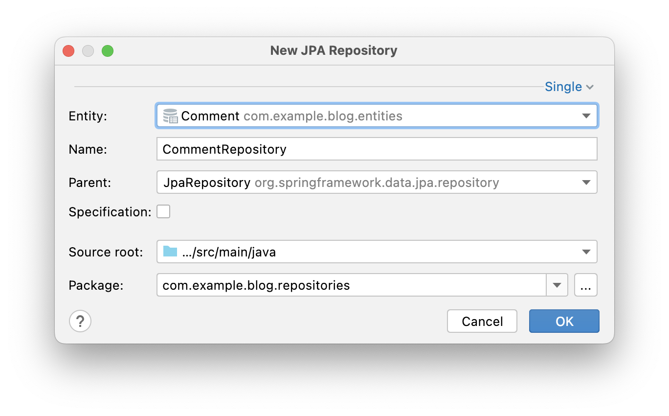 Repository hot sale spring data