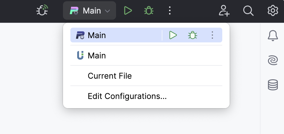 Pest run/debug configurations