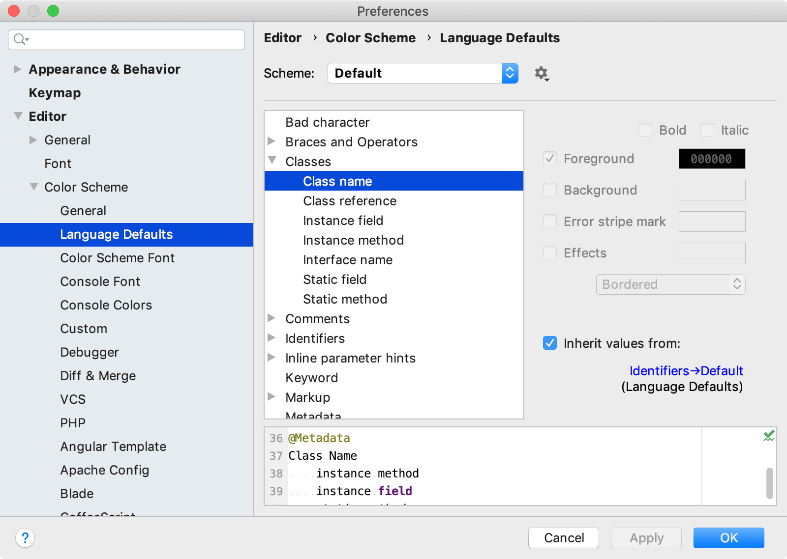 Colors and fonts  IntelliJ IDEA Documentation