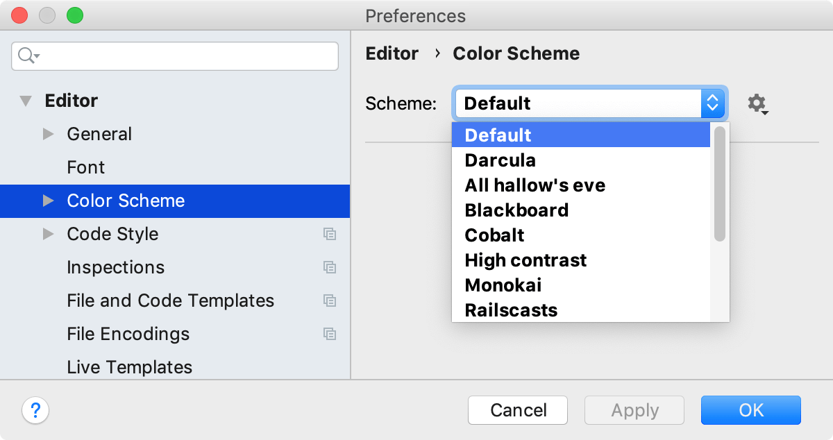 Editing Color Configuration