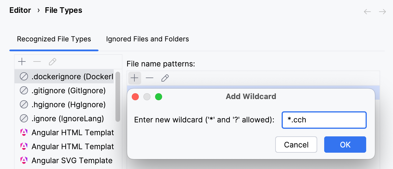 PhpStorm: Change association between file type and related filename patterns