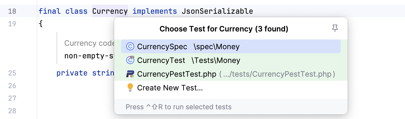 Run a selection of tests
