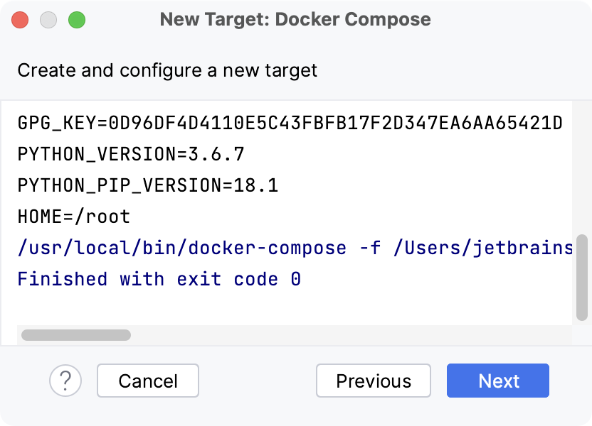 配置 Docker Compose 目标