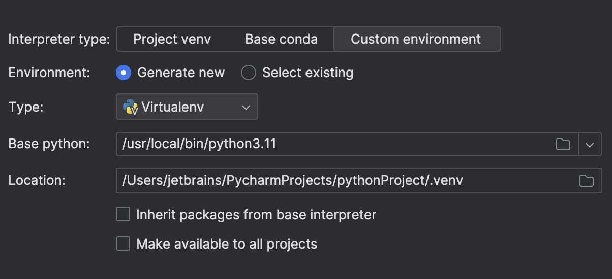 Create And Run Your First Project | PyCharm Documentation