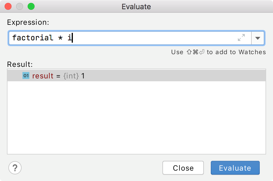 Expression result is calculated