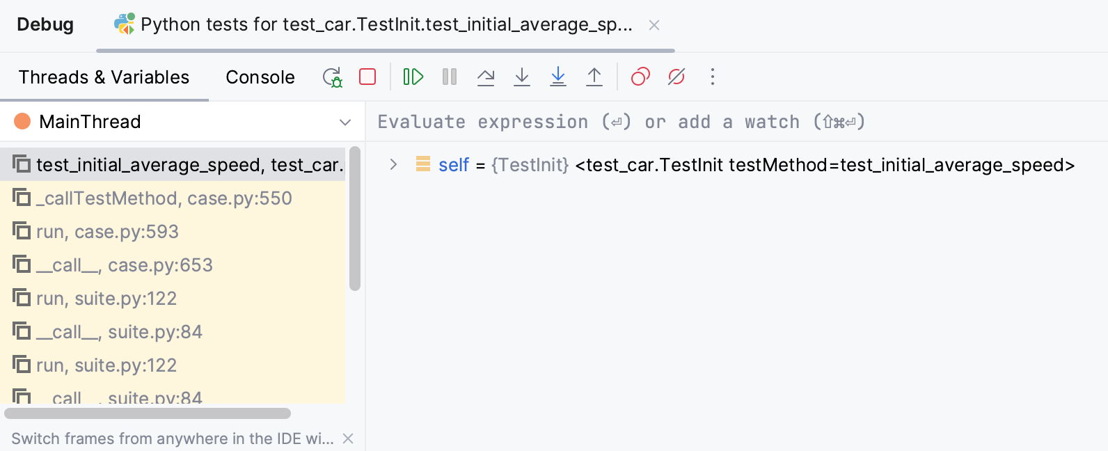 Debugging output