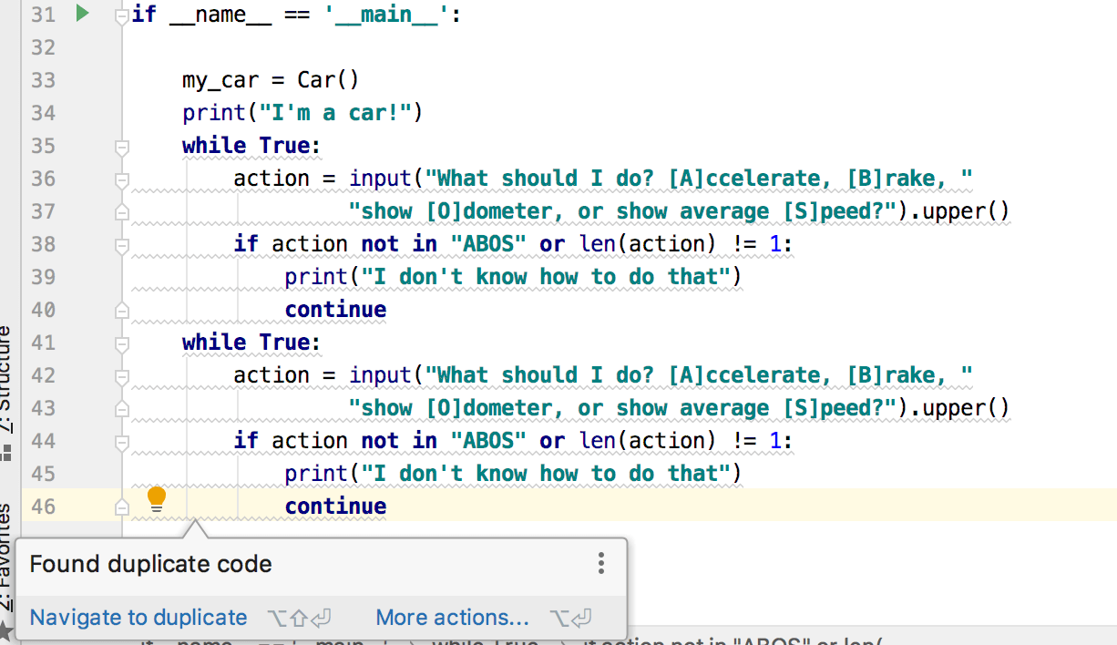 Analyze duplicates PyCharm Documentation