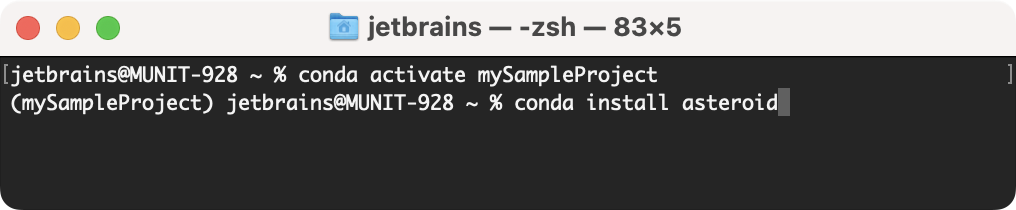 Installing a Python package on a virtual environment