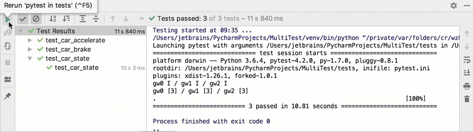 Python tests | CLion Documentation