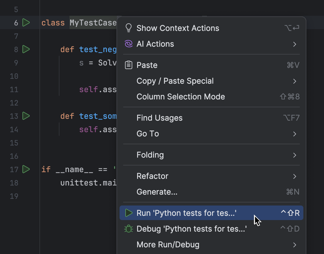 Code Running Assistance | PyCharm Documentation