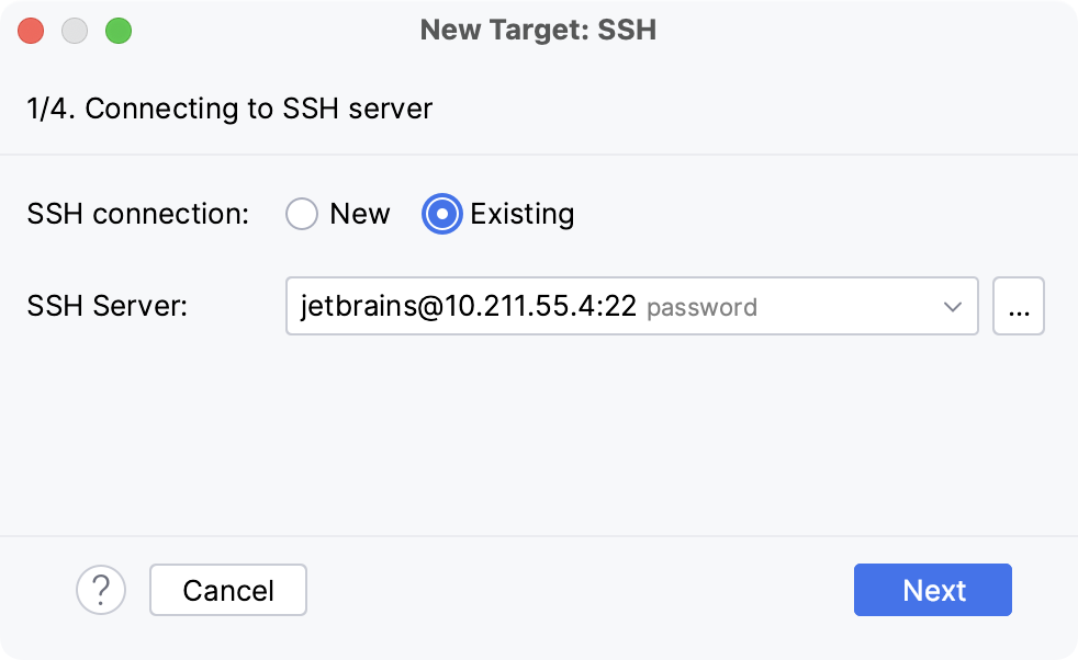 连接到 SSH 服务器