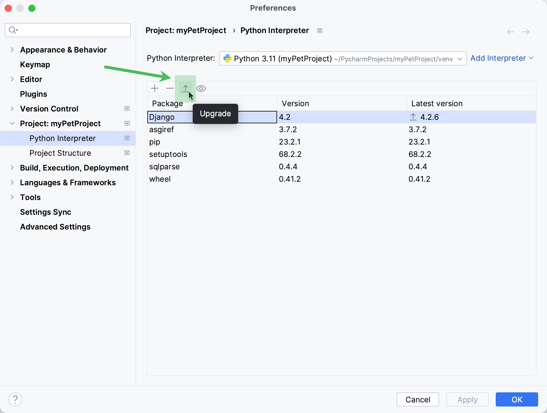 Upgrading Python packages