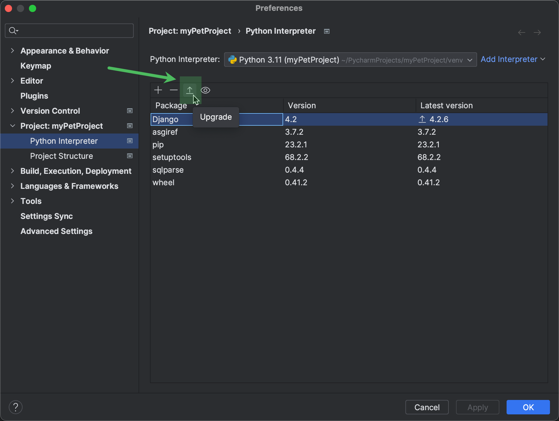 Upgrading Python packages