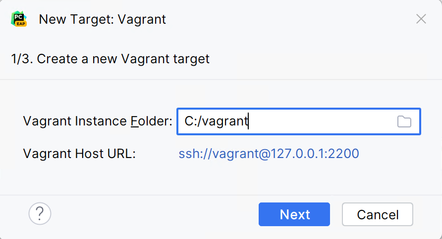 指定 Vagrant 实例文件夹