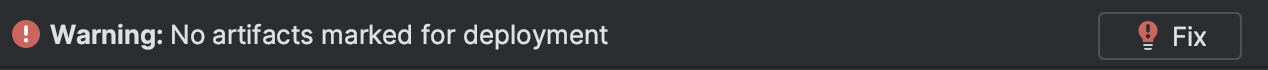 Run configuration warning
