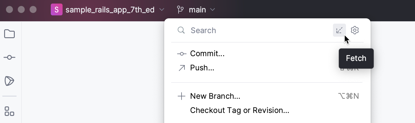 Fetch icon in branches popup