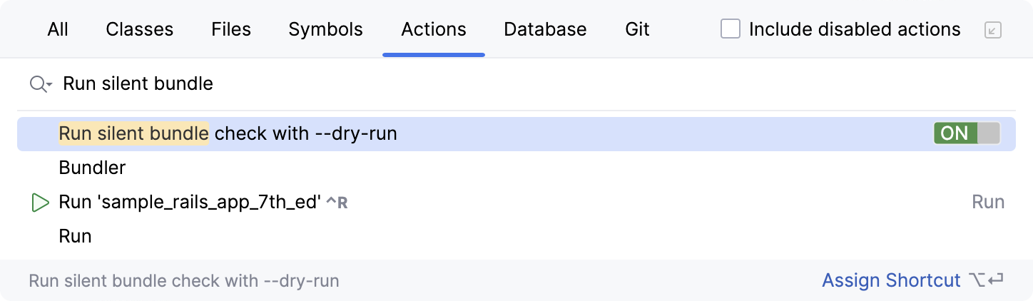 Enabling dry mode