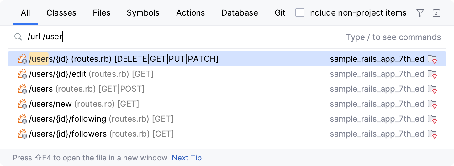 Find Express route declaration