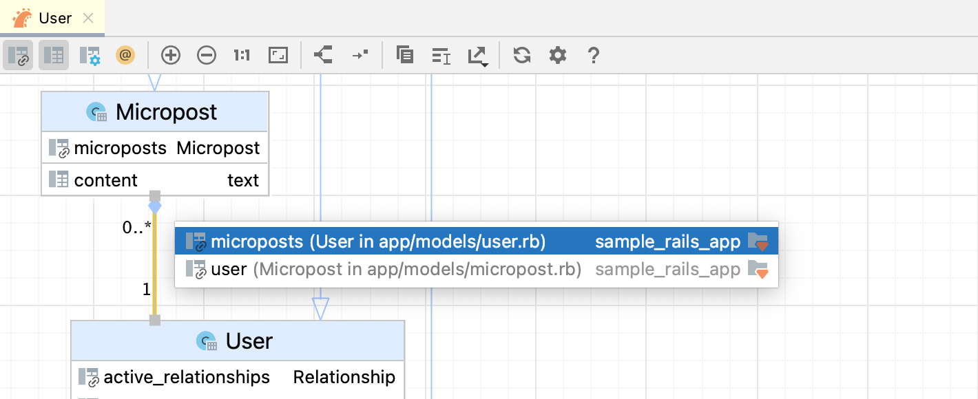 Navigate from a model association