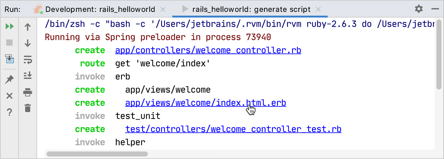 What happens when you create a new Rails project