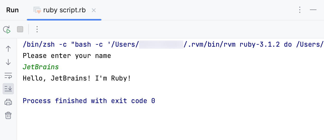 Run ruby script