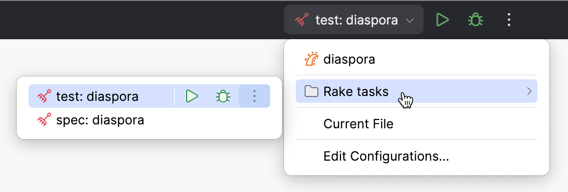 Run Rake tasks  RubyMine Documentation