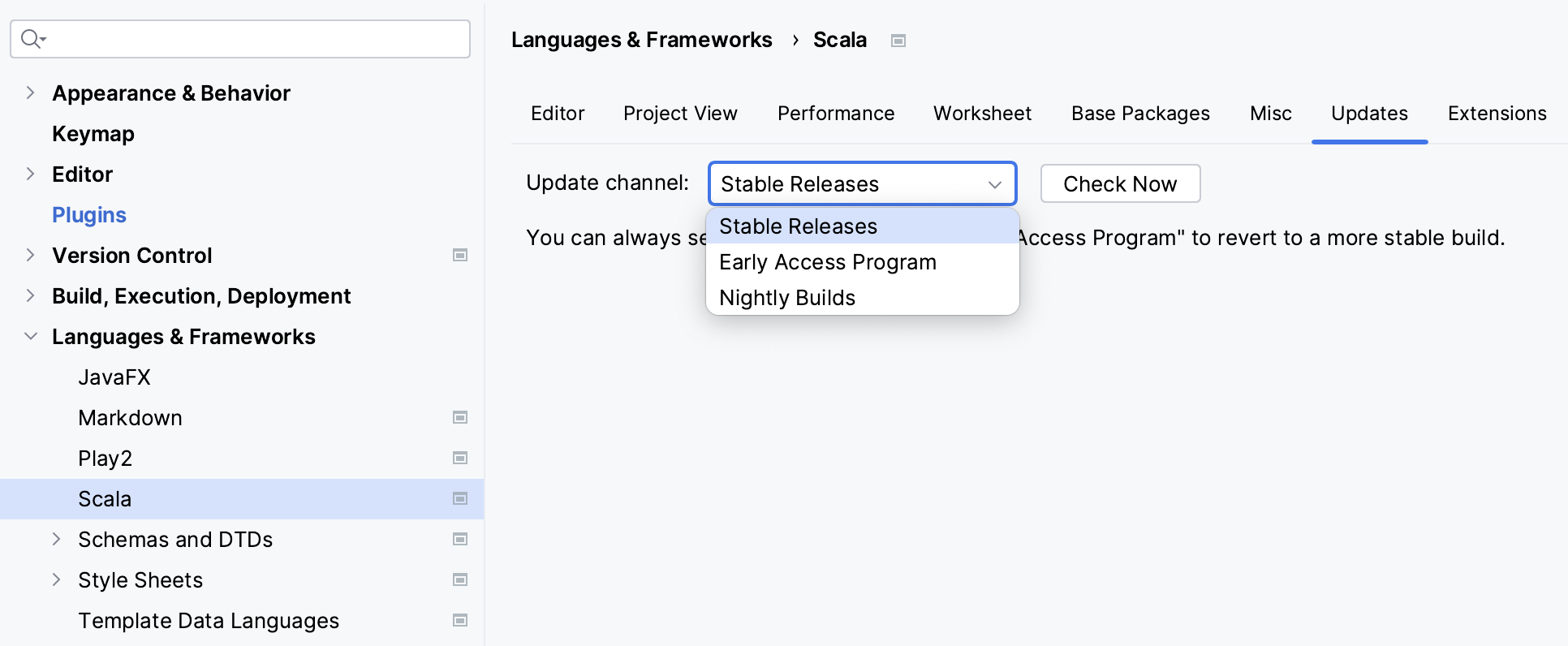 Scala Channel update