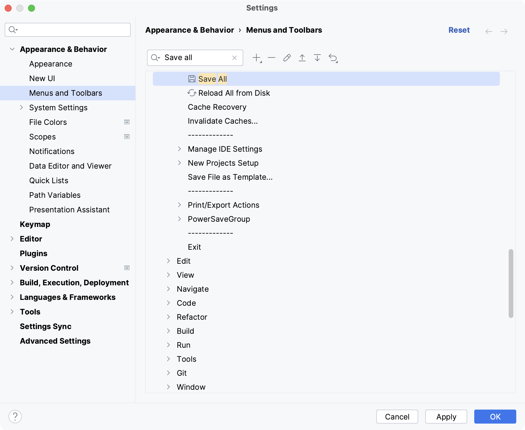 Settings: Menu  Game UI Database