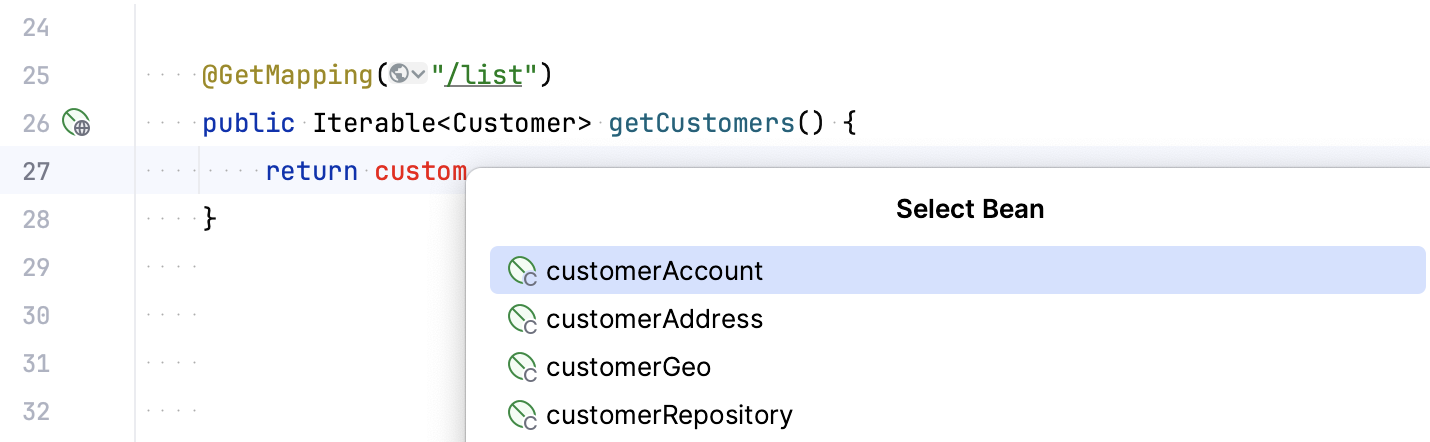 Spring Data  IntelliJ IDEA Documentation