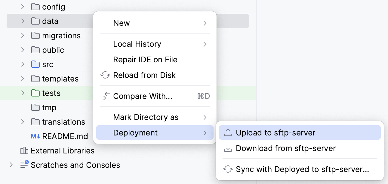 Upload file or folder manually