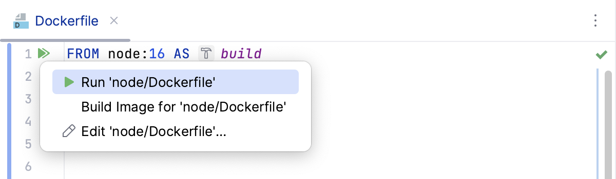 The Run on Docker popup The Run on Docker popup